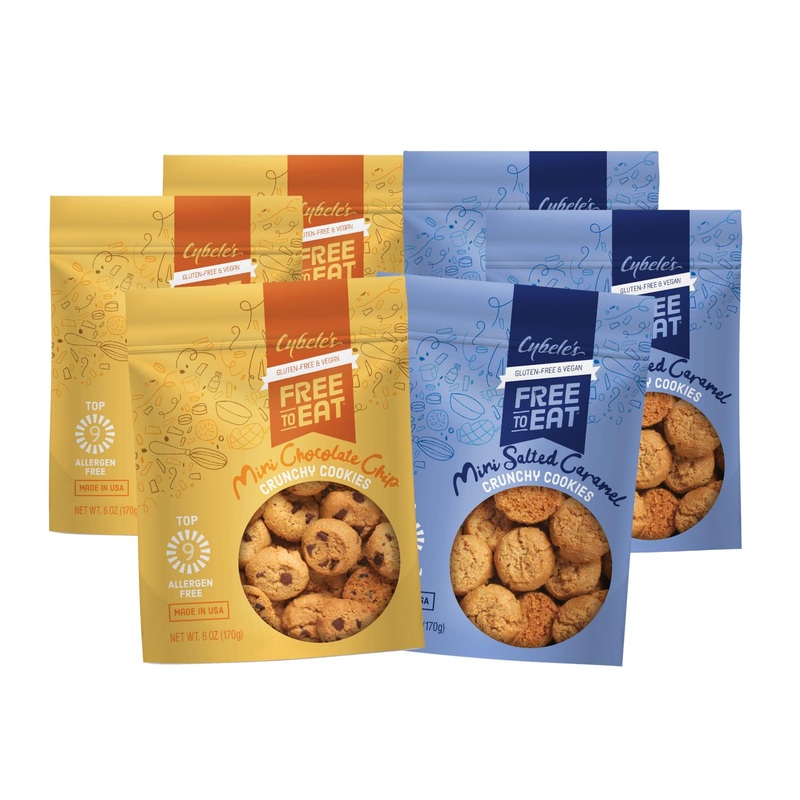 Cybeles Free To Eat Gluten-Free & Vegan Mini Cookies – Plant-Based, Dairy, Soy, & Nut Free – Soft-Baked School Safe Snack For Ki