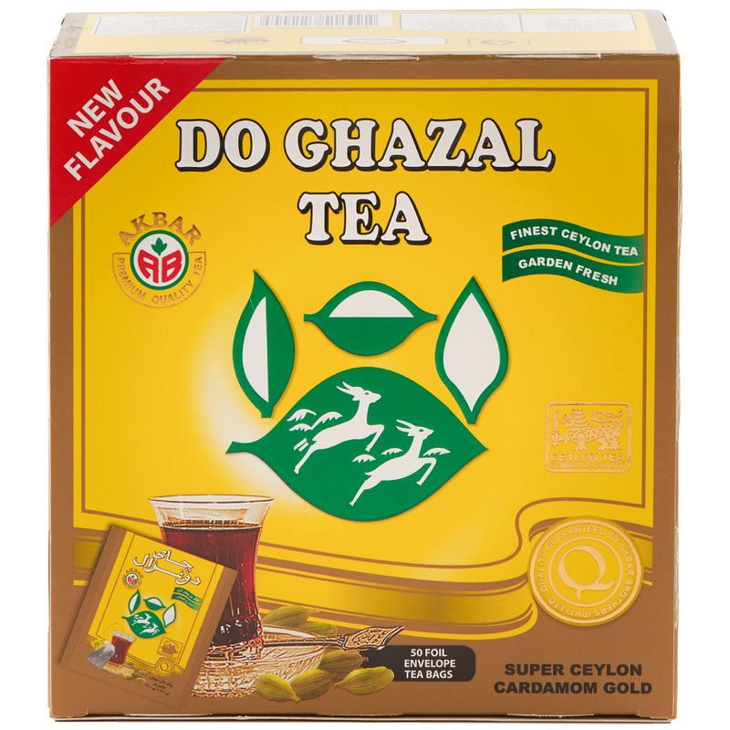 Do Ghazal Super Ceylon Cardamom Tea Bags – 50 X 2G Teabags Individually Wrapped