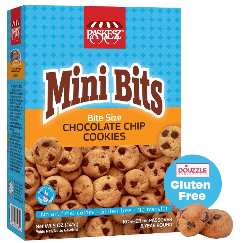 Douzzle Gluten Free Cookies, Bite Size Chocolate Chip (5 Oz – Pack Of 1) Non Gebrokts Kosher For Passover Food Snacks – No Artif