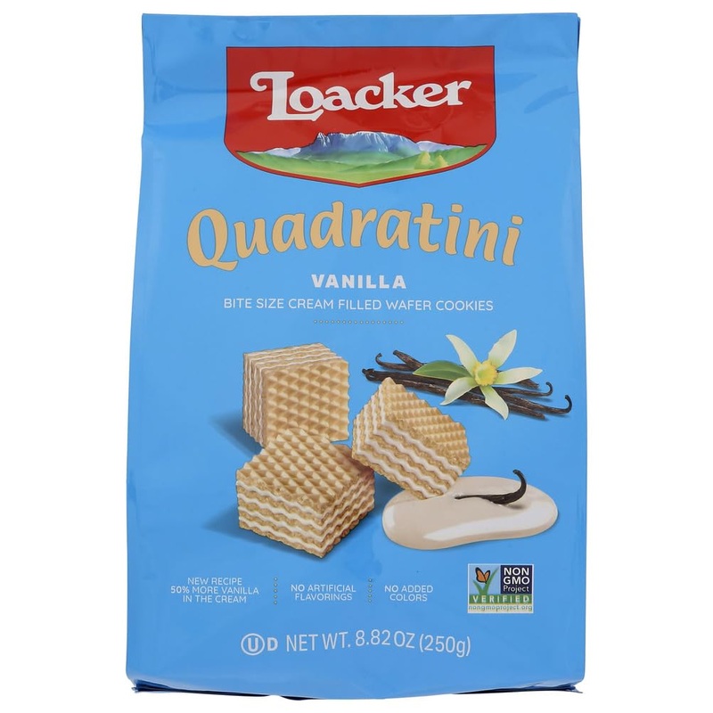 Loacker Quadratini, Vanilla Wafer Cookie, 8.8 Ounce Pack