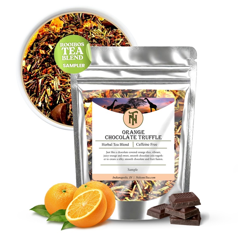 Nelson’S Tea – Orange Chocolate Tea Loose Leaf – Cut & Sifted Truffle Tea With Green Rooibos, Red Rooibos And Orange Peel (Sampl