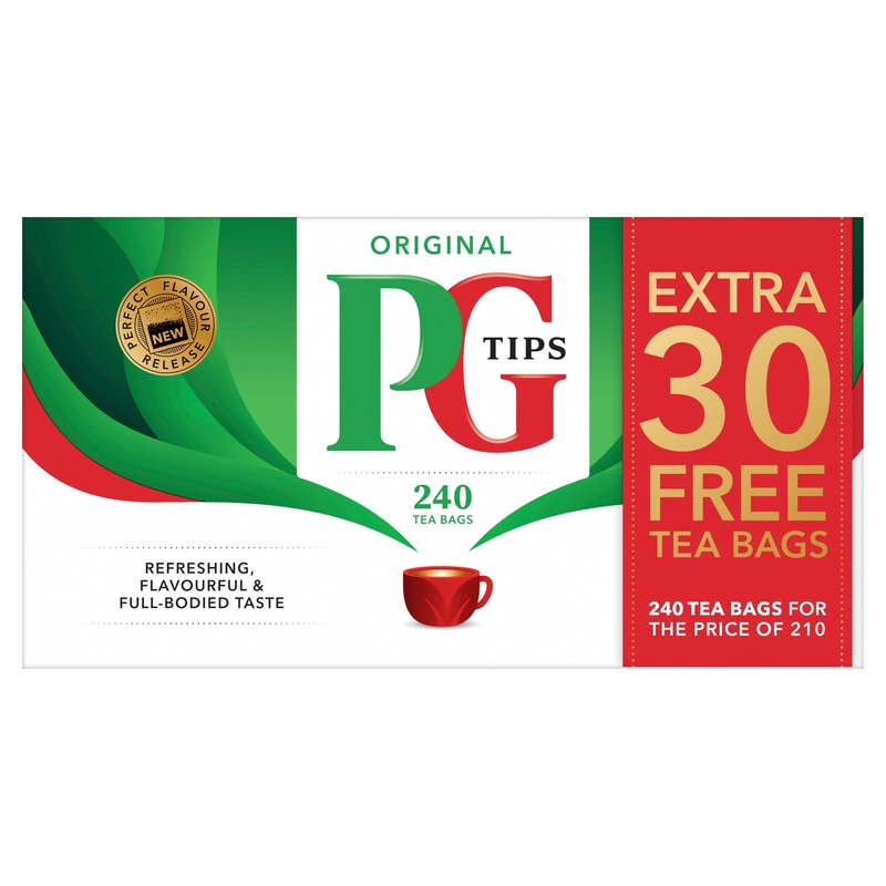 PG Tips Original Tea Bags, 240 Count – Classic British Black Tea, Perfect for Everyday Brewing