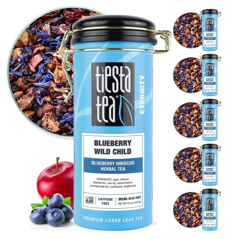 Tiesta Tea – Blueberry Wild Child | Loose Leaf | Blueberry Hibiscus Herbal Tea | Premium Blend | Non-Caffeinated | Make Hot Or I