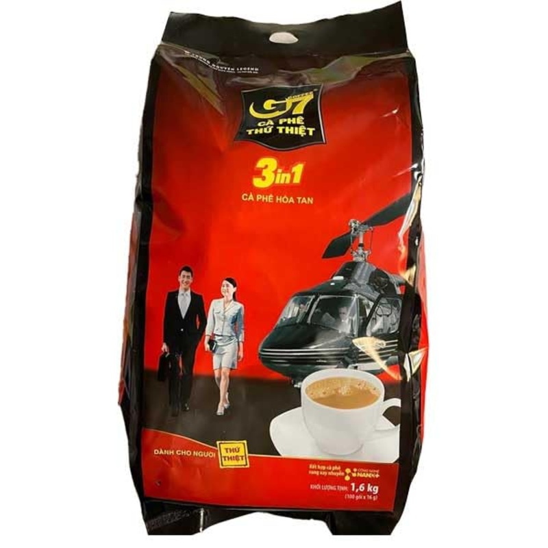 Trung Nguyen G7 3-In-1 Instant Coffee For Energy Boost By Nano+ Technology – Roasted Ground Coffee Blend With Non-Dairy Creamer