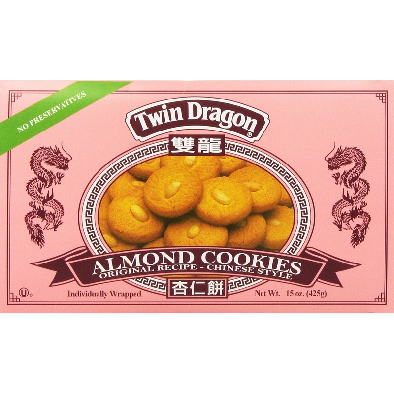 Twin Dragon Almond Cookies 15 Oz, Pack Of 2, 15 Ounce (Pack Of 2)