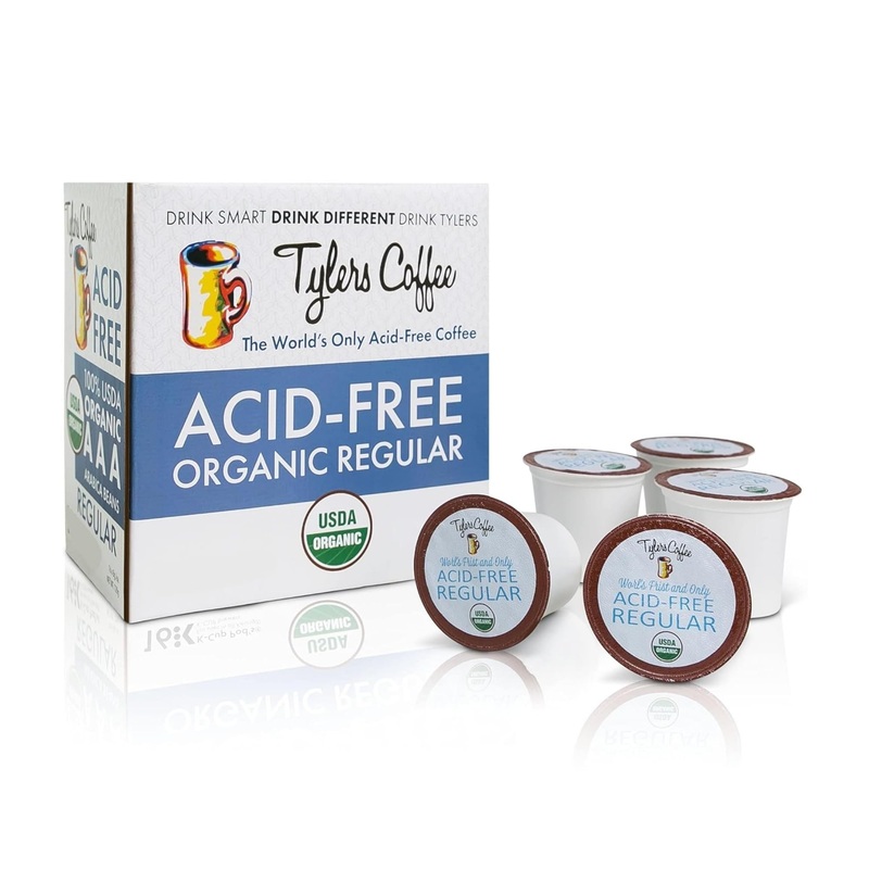 Tylers Coffee Acid-Free Regular Medium Roast Arabica K-Cups Coffee Pods – Natural, Organic Blend For Common Gi Issues And Gentle