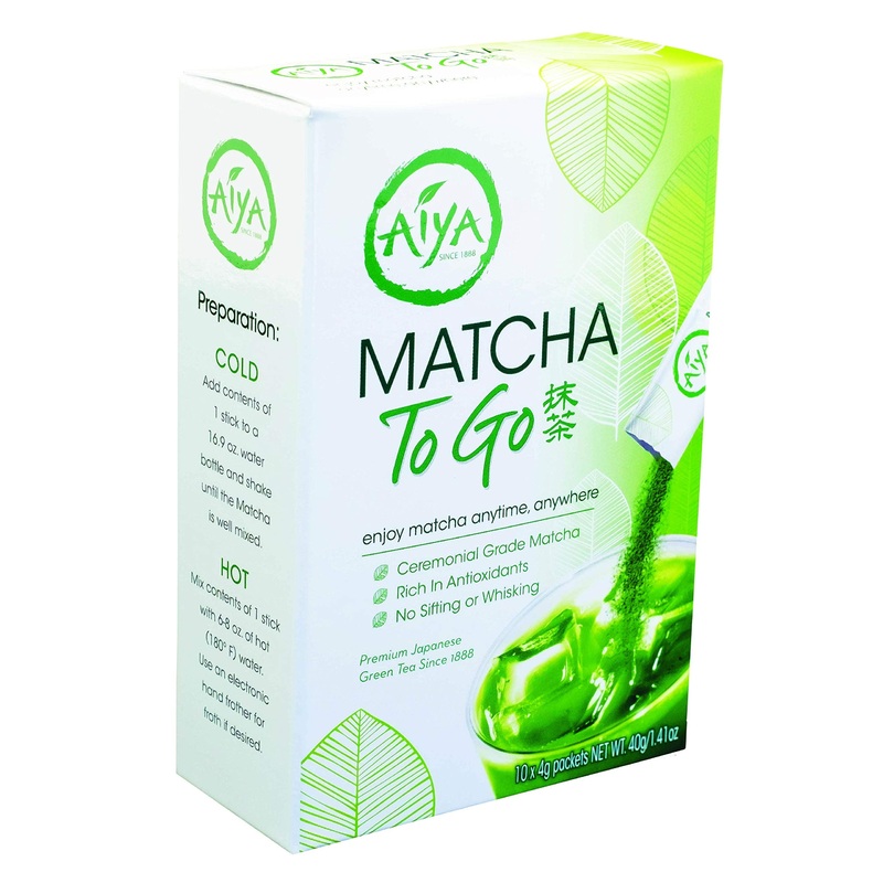 Aiya Japanese Matcha To Go – Ceremonial Grade Matcha Green Tea Powder – Convenient On-The-Go Packets For Smooth, Natural Energy