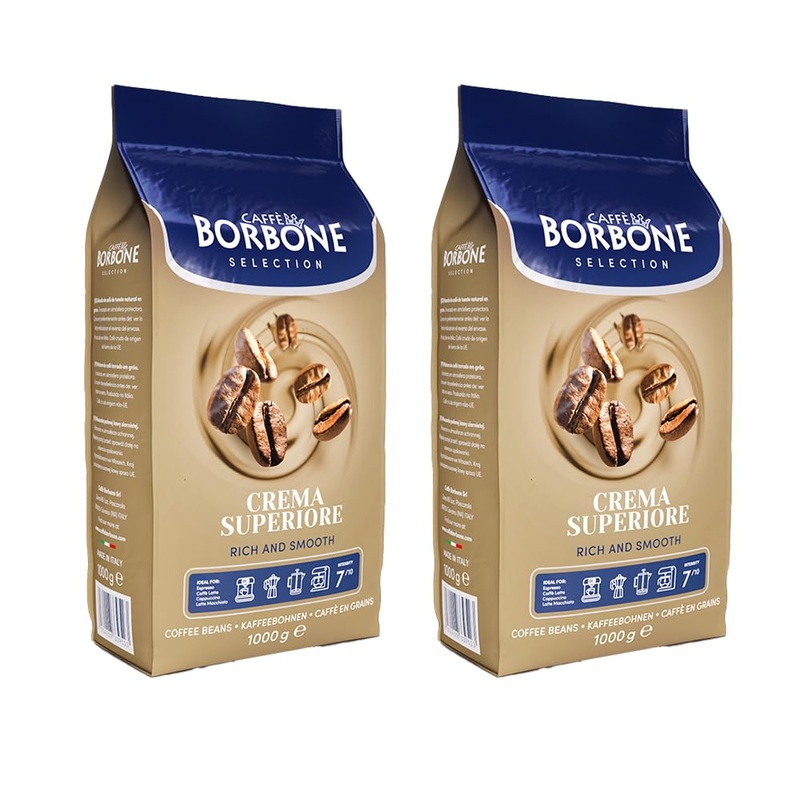 Caffe Borbone, Whole Bean Coffee Blend, Crema Superiore, Medium Roast, Roasted And Freshly Packaged In Italy, 2.2 Pound Bag (Pac