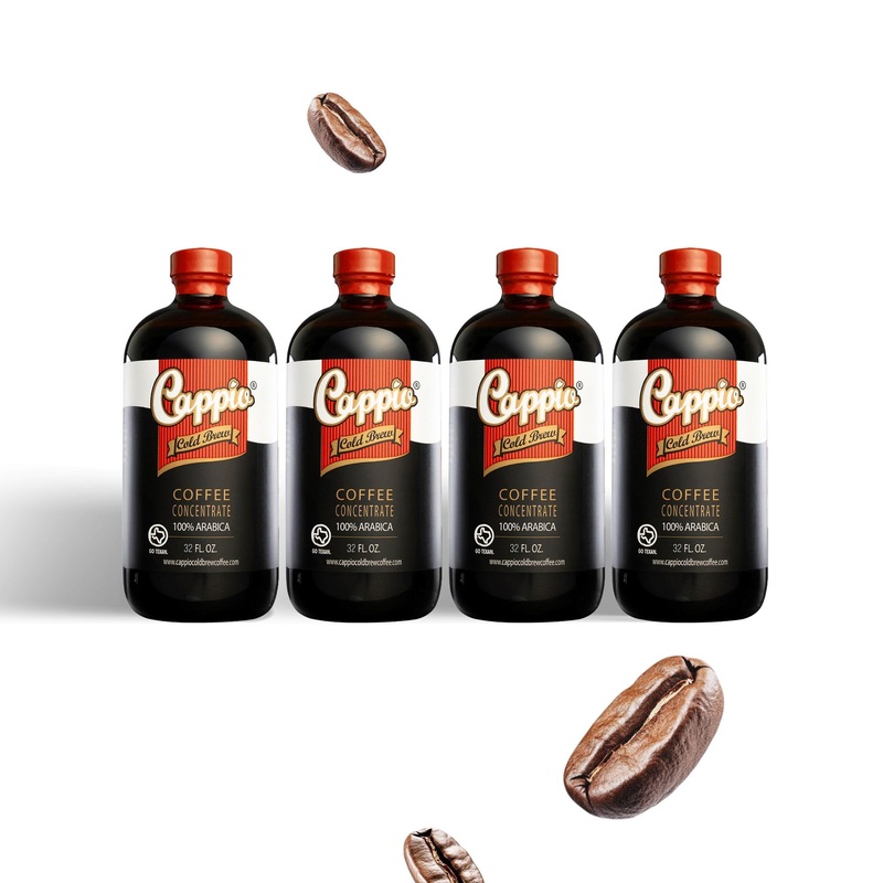 Cappio Cold Brew, 4-Pack Of 32 Oz Bottles, Low-Acidity, 100% Arabica Beans