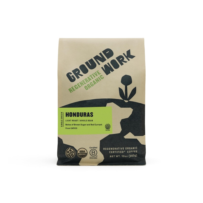 Groundwork Coffee Co Organic Regenerative Honduras Whole Bean Coffee, 10 Oz