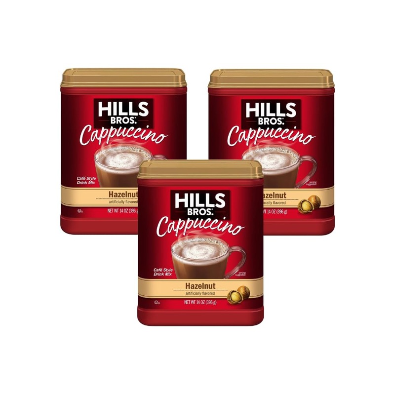 Hills Bros. Hazelnut Cappuccino Mix,14 Ounce (Pack Of 3)