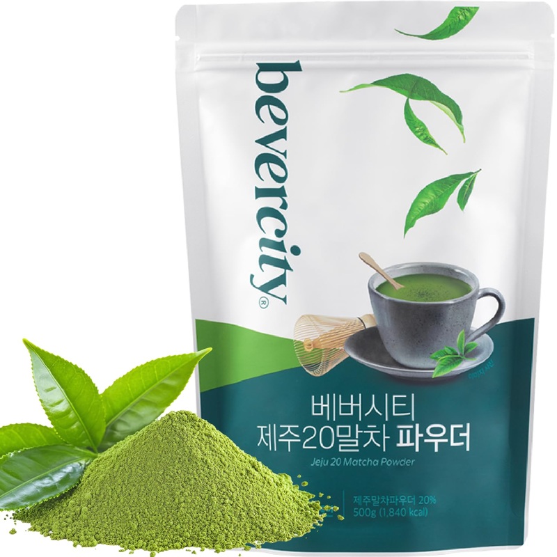 Korean Food Jeju 20 Matcha Powder (1Pack, 3.5Oz) Jeju Matcha Powder 20%, Usable For Latte Iced Latte Frappe