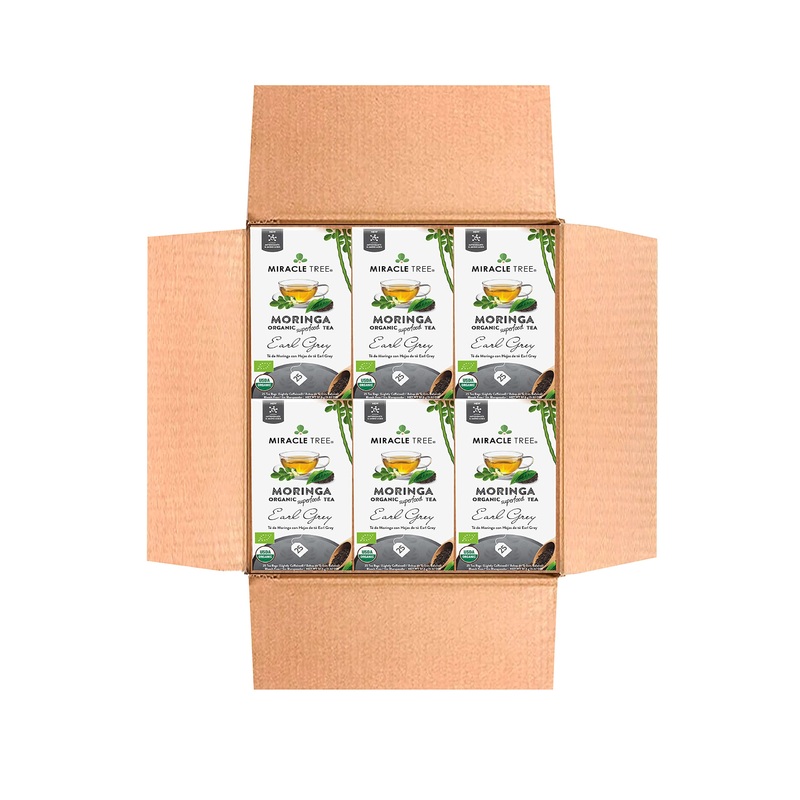 Miracle Tree – 6 Count Of Organic Moringa Superfood Tea, 25 Individually Sealed Tea Bags, Earl Grey (Keto, Detox, Energy/Immunit