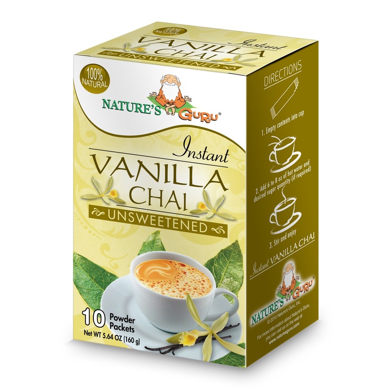 Nature’S Guru Instant Vanilla Chai Unsweetened 10-Count (Pack Of 1)