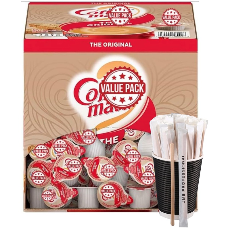 Original Creamer Singles, Liquid Creamer Singles, Non Dairy, No Refrigeration, 180 Creamer Singles Included Great For Offices, R