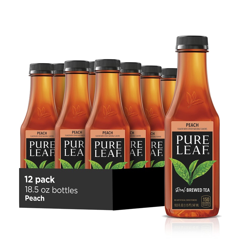 Pure Leaf Iced Tea Bottle, Peach, 222 Fl Oz (Pack Of 12)