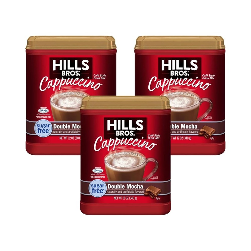 Sugar-Free Double Mocha Cappuccino Mix Instant Coffee Bundle To Enjoy Coffeehouse Flavor From Home, 12 Oz (Pack Of 3)
