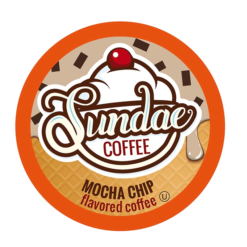 Sundae Ice Cream Flavored Coffee Pods, Compatible With 2.0 Keurig K-Cup Brewer, 48 Count (Mocha Chip)