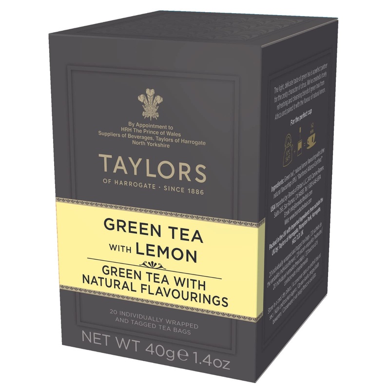 Taylors Of Harrogate Green Tea With Lemon, 20 Count (Pack Of 6)