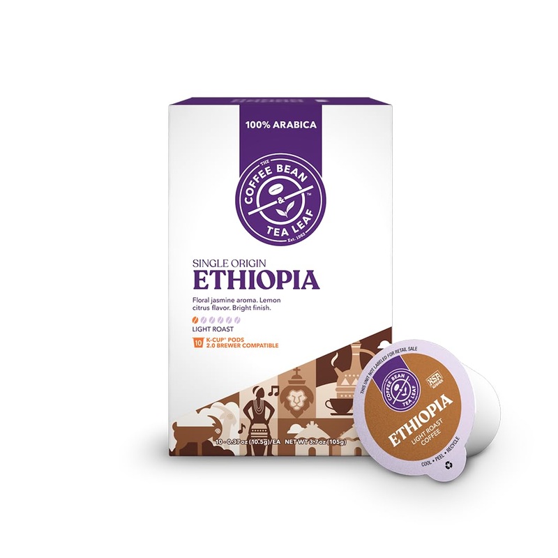 The Coffee Bean & Tea Leaf Ethiopia Single Origin Coffee K-Cups (Light Roast, 10Ct)