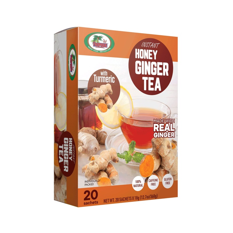 Tropique Instant Honey Ginger Tea (Turmeric) – Ginger Honey Turmeric Tea Granules – 12.6986 Fluid Ounces