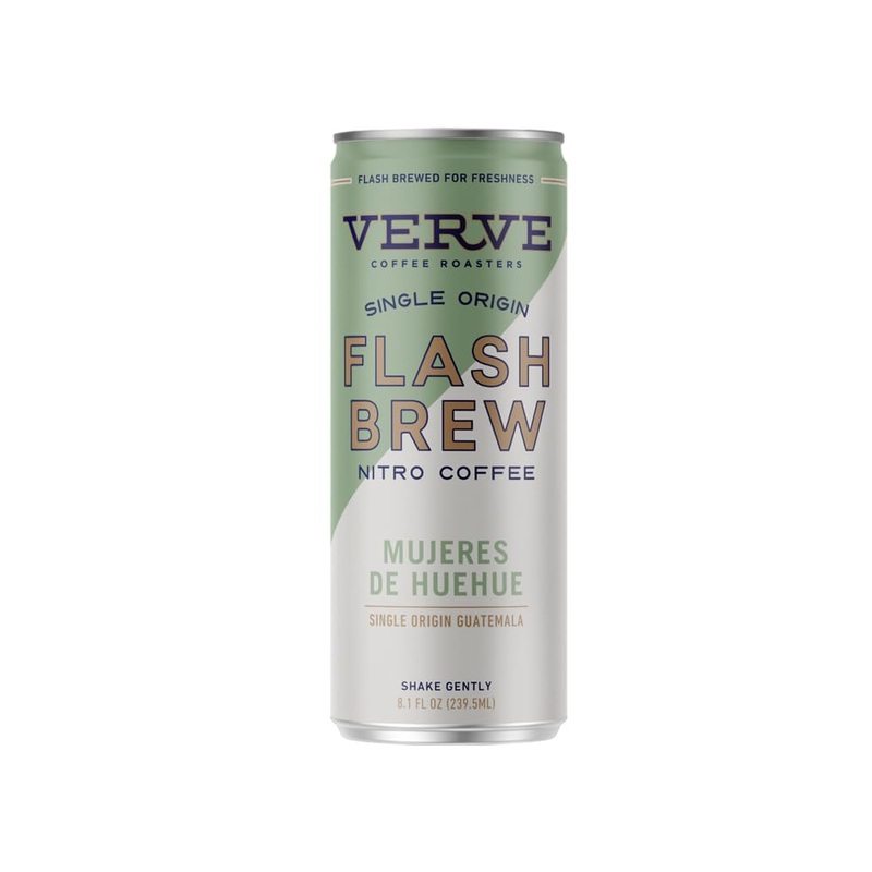 Verve Flash Brew Nitro Coffee – Guatemala Mujeres De Huehue – Light Roast Canned Coffee – 8.1 Fl Oz Can (6 Pack)