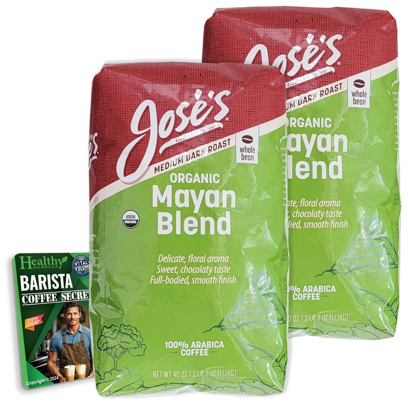 Whole Bean Medium Dark Roast Organic Mayan Blend And Vital Volumes Specialty Coffee Secrets Tips Card