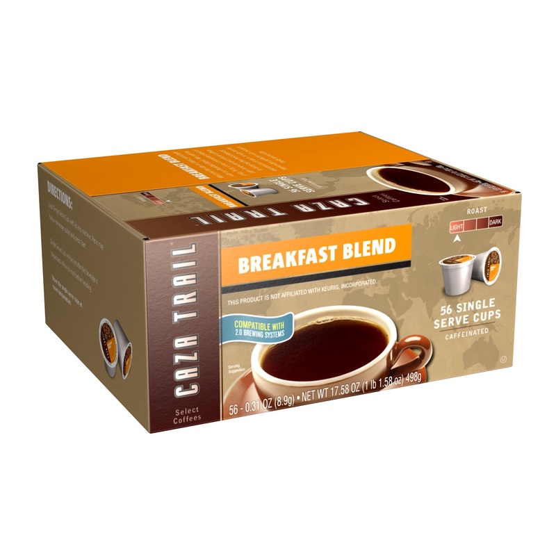 Caza Trail Coffee, Breakfast Blend, 56 Single Serve Cups