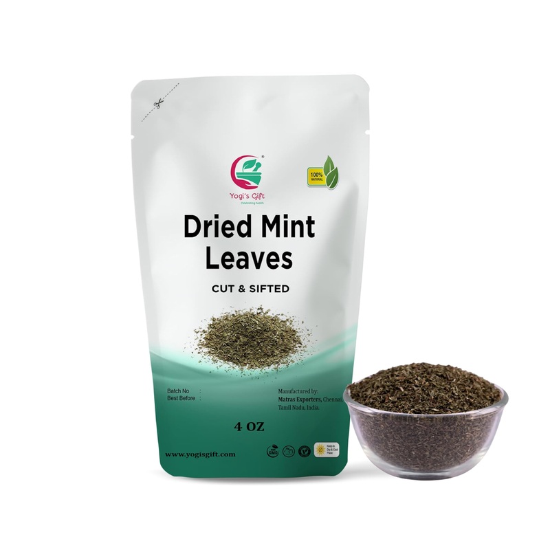 Dried Mint Leaves 4 Oz | Peppermint Leaves For Tea & Savoury | Non-Gmo, Ethically Sourced, Cut & Sifted | Bulk Tea Loose Leaf –
