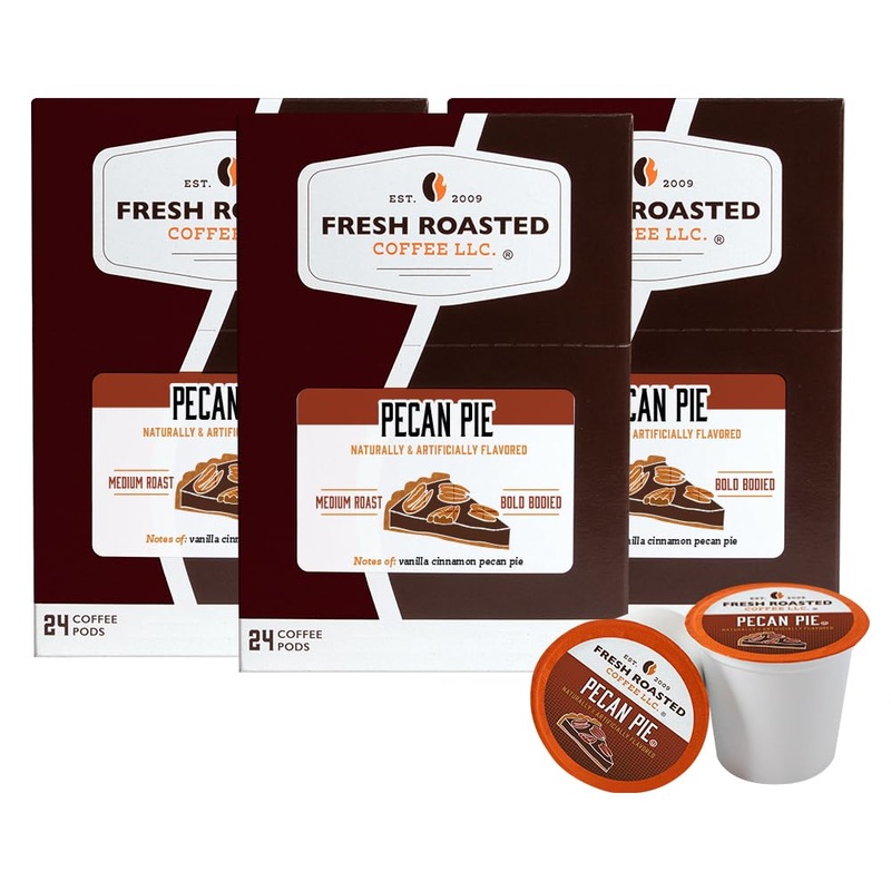 Fresh Roasted Coffee, Pecan Pie, Flavored Coffee Pods, 72 Count