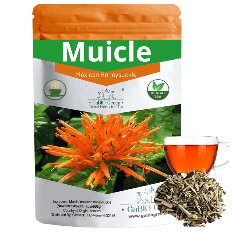 Gabio Green Muicle Mexican Honeysuckle Tea, 2 oz – 100% Natural Herbal Infusion for Wellness