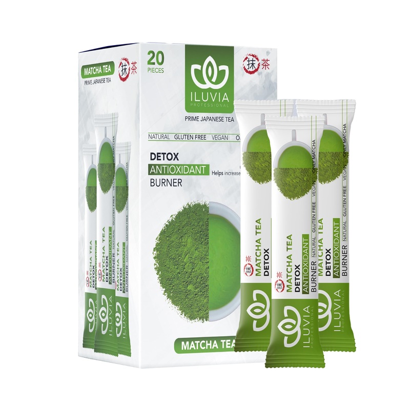 Iluvia Premium Matcha Green Tea – 20 Stick Packs (20 X 12G) – Matcha Japanese Detox Antioxidant Burner – Authentic Japanese Matc