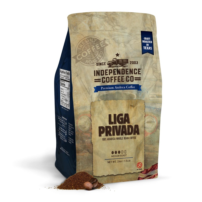 Independence Coffee Co. Liga Privada (‘Private League’) 15Th Anniversary Blend Medium Roast Whole Bean Coffee, 24 Ounce Bag (Pac