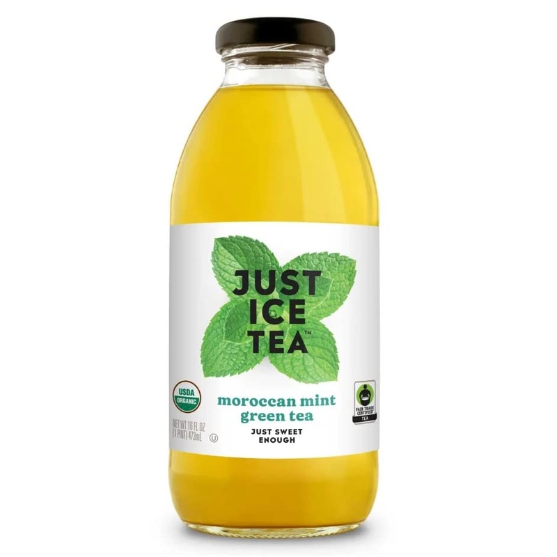 Just Ice Tea Organic Iced Tea, 16 Fl Oz Glass Bottles (Pack Of 4) (Moroccan Mint Green Tea)