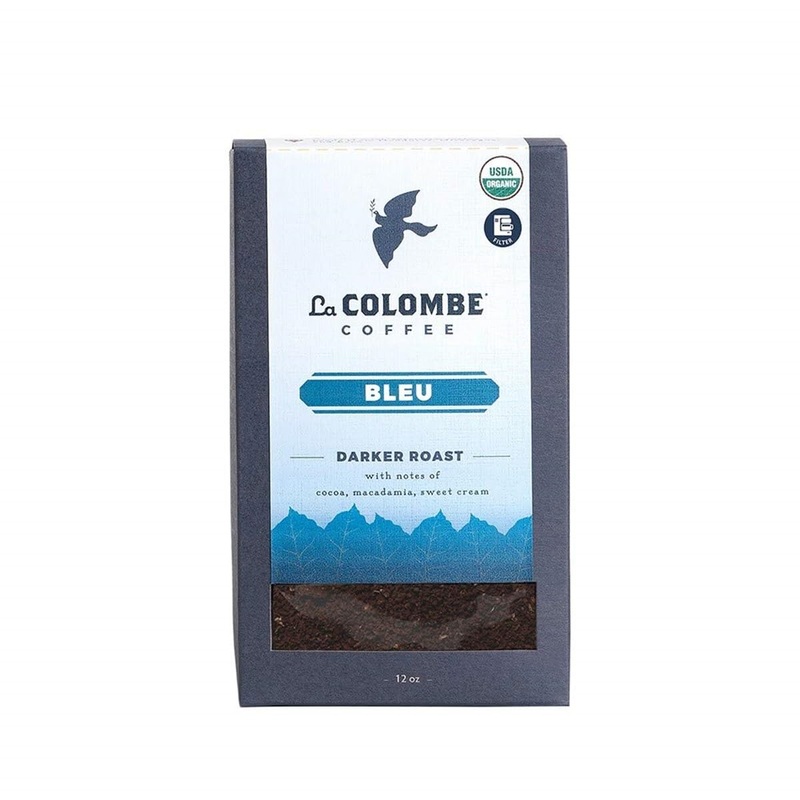 La Colombe Bleu Organic Dark Roast Drip Grind Ground Coffee – Notes Of Cocoa, Macadamia & Sweet Cream, 12 Ounce (Pack Of 4)