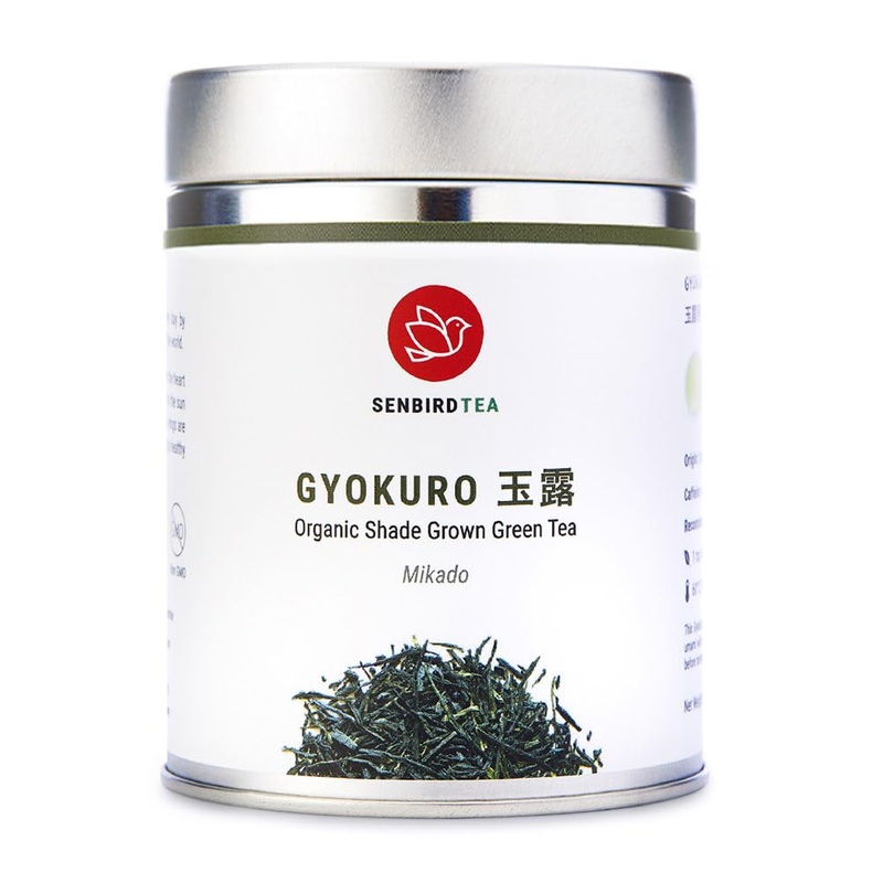 Senbird Organic Gyokuro, Japanese Shade Grown Green Tea – Mikado From Kyoto Japan – Imperial Loose Leaf Green Tea In Airtight Te