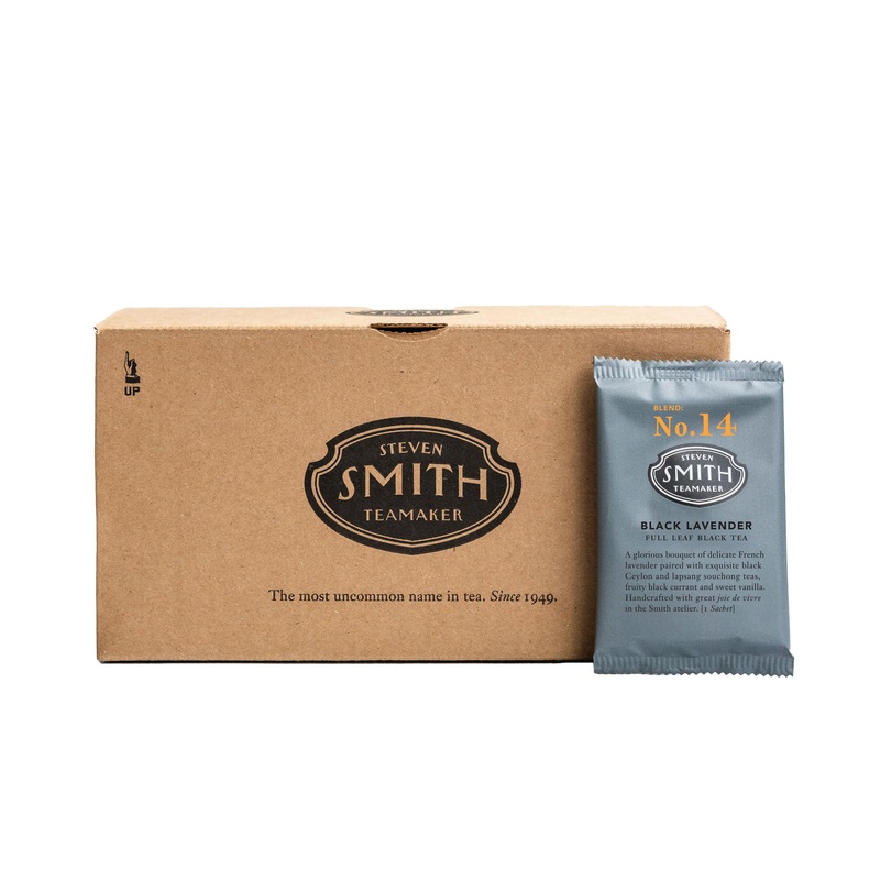 Smith Teamaker Black Lavender No. 14, Caffeinated, Sugar-Free, Sustainably Grown Full Leaf Black Tea Bags, 36 Sachets, 1.32Oz Ea