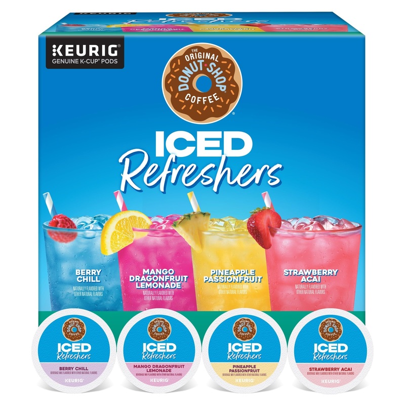 The Original Donut Shop, Iced Refreshers, Keurig Single Serve K-Cup Pod Variety Pack, Strawberry Acai, Pineapple Passionfruit, M