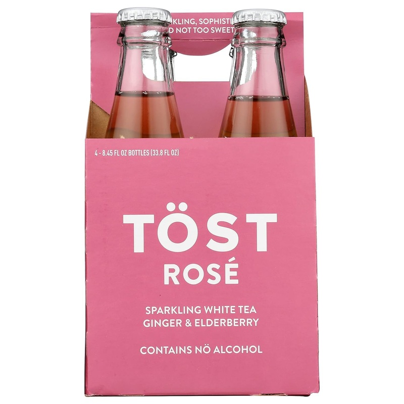 Tost Ginger & Elderberry Sparkling Rose White Tea 4 Pack, 8.45 Fz