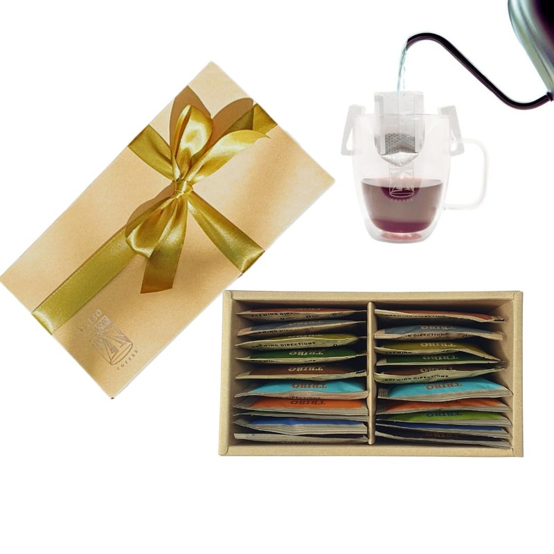 Tribo Coffee Single-Serve Portable Pour Over Drip Coffee – Discovery 3 Variety Gift Box | Includes 20 Servings (2 Of Each Type)