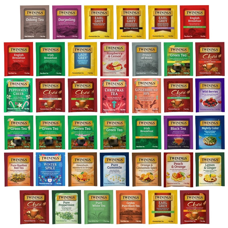 Twinings Tea Bag Sampler Assortment, Variety Pack (40 Count), 40 Unique Flavors For Tea Lovers: Women, Men, Couples, Family, Fri