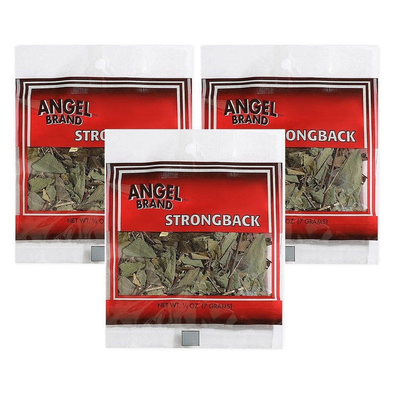 Angel Brand Jamaican Strongback Herb 0.25 Oz Pouch Pack Of 3 – Sourced From Fertile Land Of Jamaica- Strongback Earthy,Woody & B