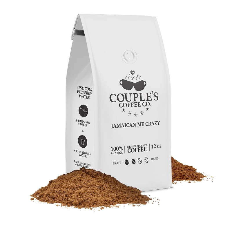 Couple’S Coffee Ground Coffee | Jamaican Me Crazy Medium Roast Coffee Blend | Gourmet Flavored Coffee With Smooth Vanilla Carame