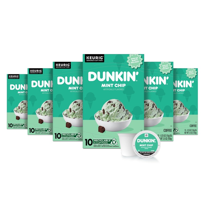 Dunkin Mint Chip 10Ct K-Cup (Pack Of 6)