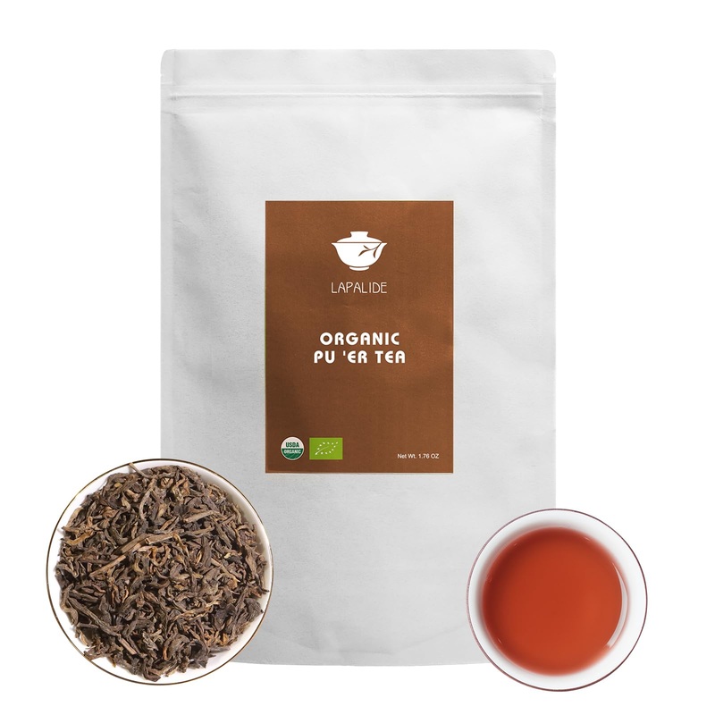 Lapalide 1.76Oz Puerh Tea Loose Leaf, Usda Organic Pu Erh Tea, Yunnan Puerh Tea Loose Leaf Mellow And Rich, Pu’Er Ancient Tree L