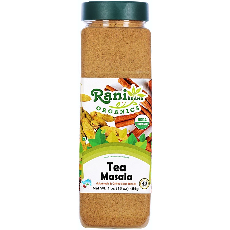 Rani Organic Tea (Chai) Masala Indian Spice Blend 16Oz (1Lb) 454G Pet Jar ~ All Natural | Vegan | Gluten Friendly | Non-Gmo | In