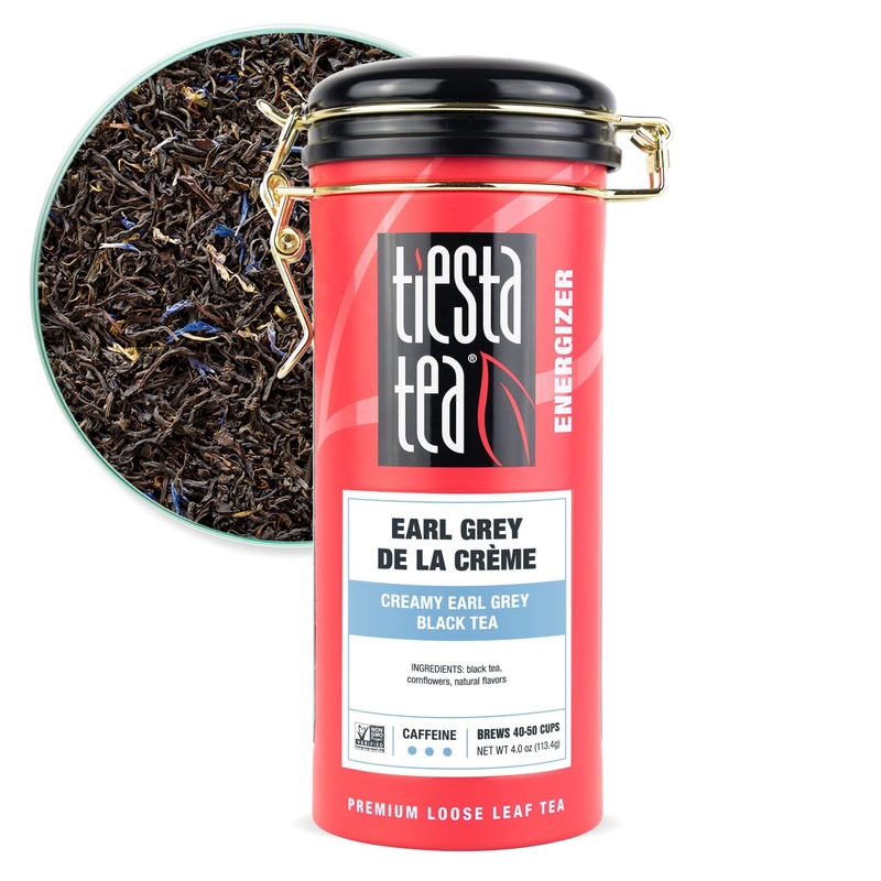 Tiesta Tea – Earl Grey De La Crme | Loose Leaf | Creamy Earl Grey Black Tea | Premium Blend | Caffeinated Black | Make Hot Or Ic