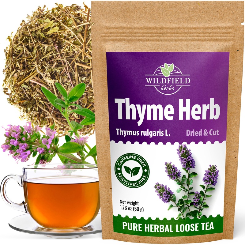 1.8 Oz. Thyme Tea Thyme Leaves Tyme Herb Tea (Thymi Serpiylli Herba) – 50G Thymus Serpyllum Herb