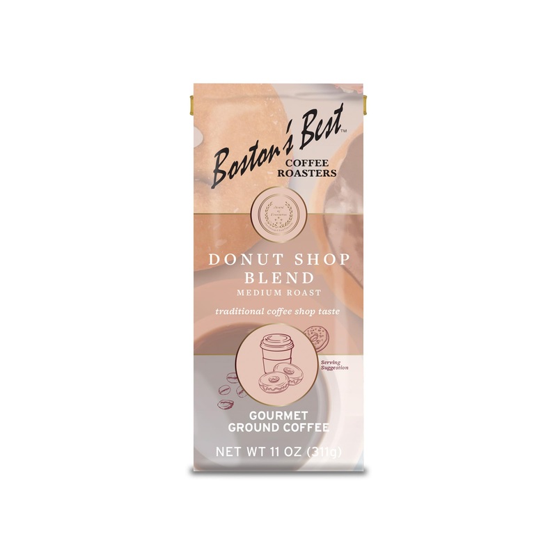 Bostons Best Coffee – Donut Shop Gourmet Coffee, Hearty Medium Roast, Premium Ground Coffee, 11 Oz. / 311 G Coffee Bag