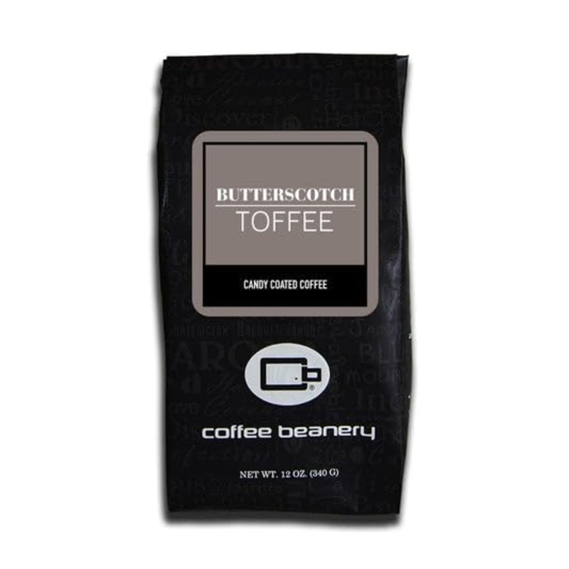 Butterscotch Toffee Flavored Coffee, Specialty Arabica Coffee, Medium Roast, 12 Ounce, Whole Bean